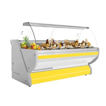 GGM Gastro | Koeltoonbank - 2515x1150mm - 500 liter - geel -, Verzenden, Nieuw in verpakking, Hotelinrichting