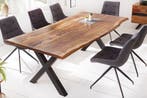 Massief houten eettafel met boomrand AMAZONAS 200 cm bruin, Ophalen of Verzenden, Nieuw