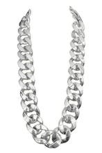 Dikke Lange Zilveren Ketting 35mm Kunststof Schakelketting Z, Kunststof, Verstelbaar, Nieuw, Ophalen of Verzenden