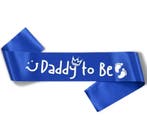 Sjerp Daddy to Be blauw met witte tekst, Verzenden, Nieuw, Versiering, Geboorte of Huwelijk