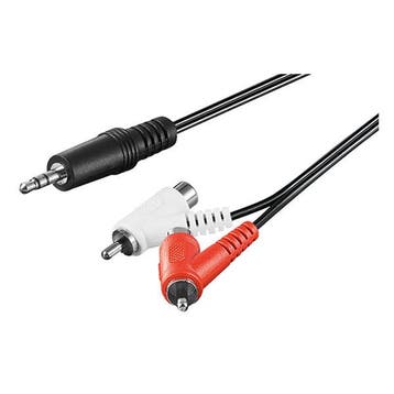 Tulp naar jack 3.5 mm kabel | Extra poorten | Goobay | 1.5, Audio, Tv en Foto, Verzenden, Nieuw