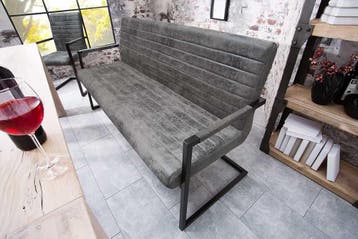 industrieele sledebank LOFT 160cm vintage grijs met, Ophalen of Verzenden, Nieuw