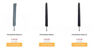 Parasolhoezen geschikt voor alle middenstok parasols, Ophalen of Verzenden, Nieuw, Meer dan 4 meter, Parasolhoes