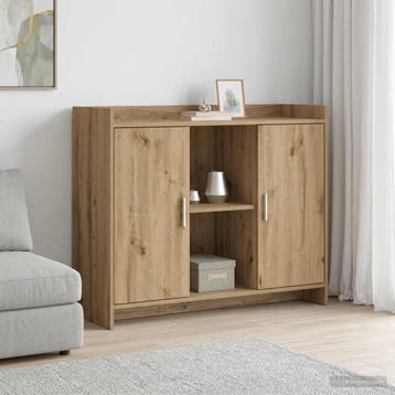 vidaXL Dressoir 98,5 x 33 x 80 cm PB, Verzenden, Nieuw, Overige houtsoorten, Minder dan 50 cm