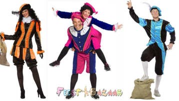 Pietenpak kleding Kostuum | Pieten Vrouw Dame Kraag Muts, Ophalen of Verzenden, Nieuw, Kerstmis of Sinterklaas