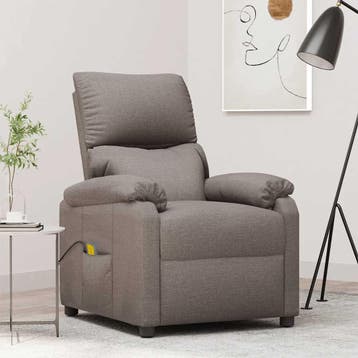 vidaXL Massagestoel stof taupe, Sport en Fitness, Verzenden, Nieuw