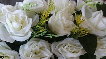 Frame arrangement Zijden bloemen Wit 50x25 cm per stuk, Ophalen of Verzenden, Nieuw