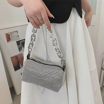 Glamoureuze Strass Bucket Bag met Glitter Ketting - Mini Cro, Verzenden, Nieuw