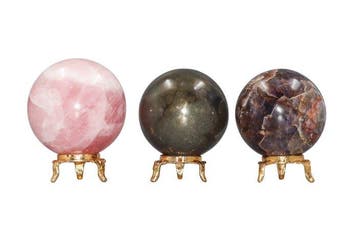 KAM’R GEM | Crystal Sphere Mix: Rose Quartz, Amethyst &