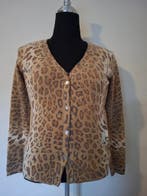 Mango Suit vest met panterprint, Mango, Gedragen, Maat 38/40 (M), Bruin