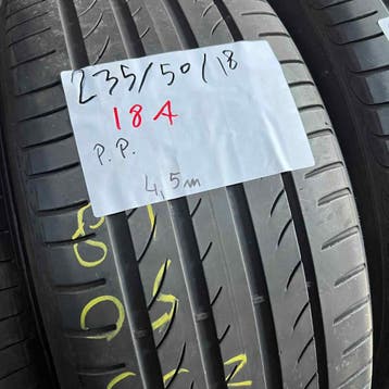 2 x Pirelli 235-50-18 Zomerbanden 4,5mm, 18 inch, Gebruikt, Ophalen of Verzenden, 235 mm