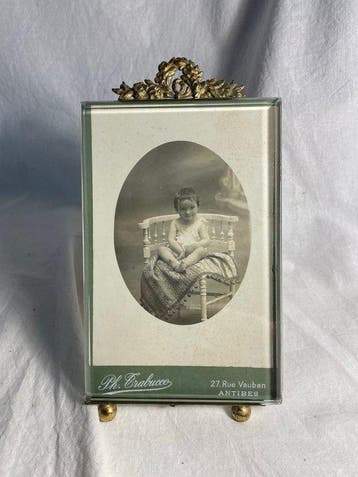 Fotolijst- Prachtig fotolijstje uit de 19e eeuw, 17,5 cm -, Antiek en Kunst