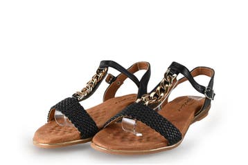 Dolcis Sandalen in maat 38 Zwart, Dolcis, Verzenden, Zwart, Sandalen of Muiltjes