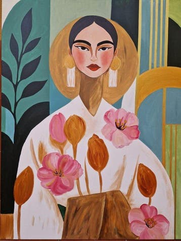 Lucía Laurent - XL - Espejo Verde Oliva