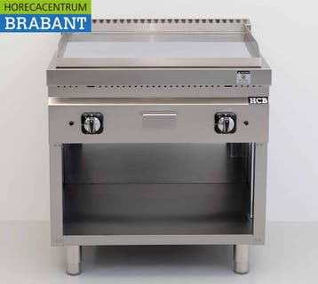 HCB RVS Bakplaat Chroom 13 kW 80 cm GAS Horeca, Ophalen of Verzenden, Nieuw in verpakking