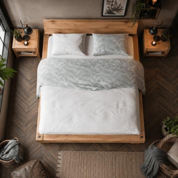 Van Schaik Eikenrode Massief Eiken Balkenbed - 180 x 200, Nieuw