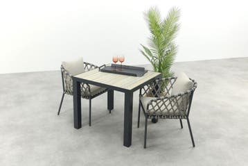 VDG Sara/Nola tuinset 90x90 cm., Verzenden, Nieuw, Overige materialen, Tuinset