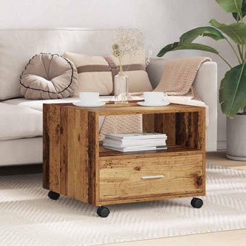 vidaXL Salontafel Oud Hout 55 x 55 x 45cm Bewerkt hout, Huis en Inrichting, Verzenden, Nieuw, Overige houtsoorten, 50 tot 100 cm