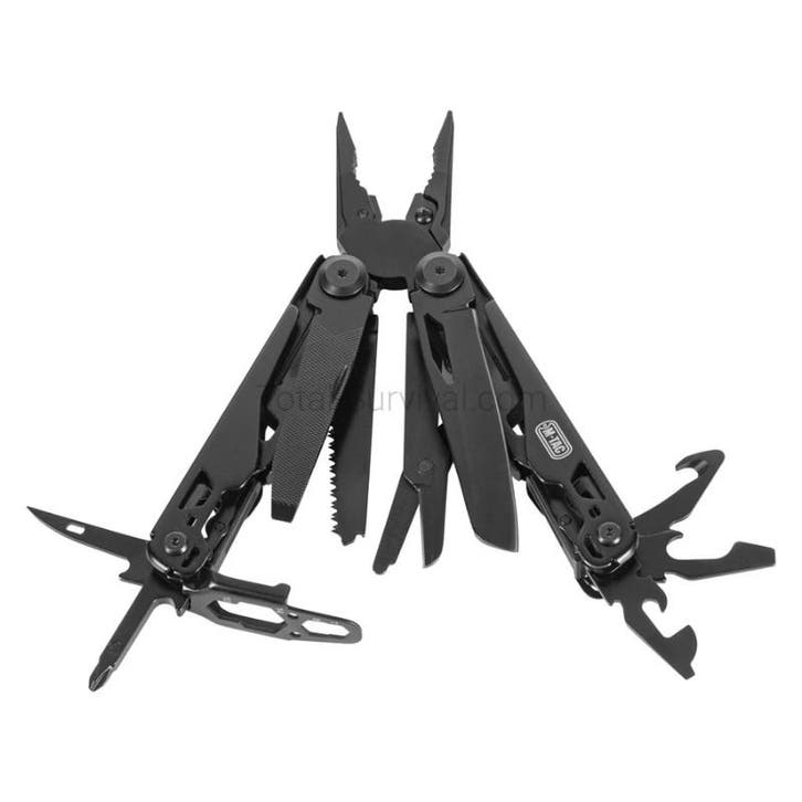 M-Tac Fortitude multitool type 9, RVS, zwart, Caravans en Kamperen, Kampeergereedschap, Nieuw, Ophalen of Verzenden