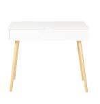 Bureau met 2 Lades – Compact MDF Werktafel Wit/Natuur 90 cm, Verzenden, Nieuw