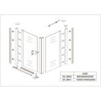 Swingdeur + Zijwand Uni 1000X1000X2000 Chroom 8Mm Nano, Doe-het-zelf en Verbouw, Sanitair, Ophalen of Verzenden, Nieuw
