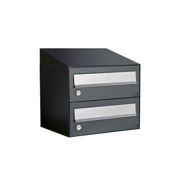 Brievenbusunit Hive set wand 1-breed, 2-hoog - zwart, Verzenden, Nieuw