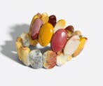 JASPE PAISANA en MOKAITE armband - Hoogte: 2.5 cm - Breedte:
