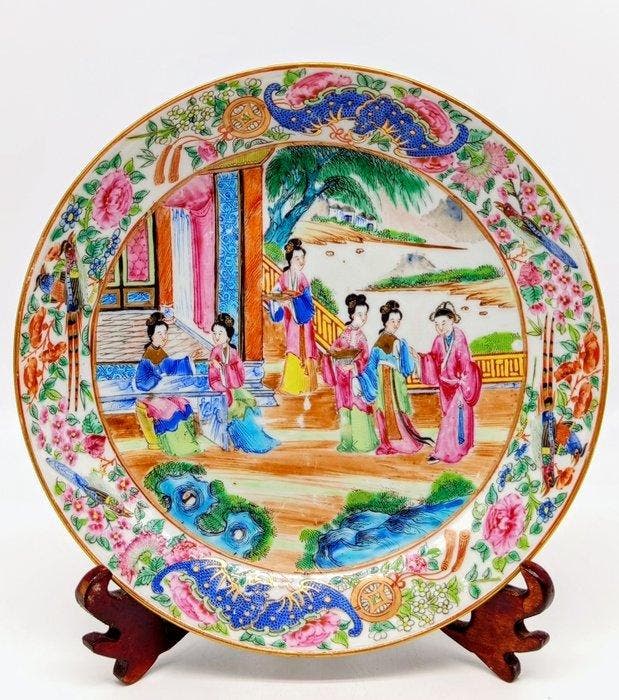 Schotel - Porselein - Kostbaar Canton-gerecht, Antiek en Kunst, Antiek | Overige Antiek