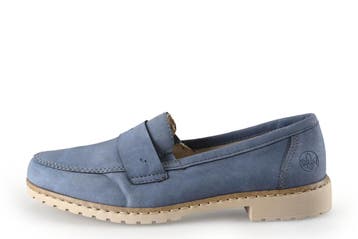 Rieker Instappers in maat 39 Blauw, Kleding | Dames, Instappers, Zo goed als nieuw, Rieker, Verzenden