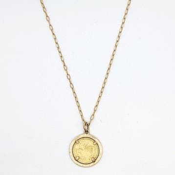 Ketting met hanger - 18 karaat Geel goud, Sieraden, Tassen en Uiterlijk