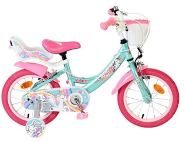 Volare Unicorn Kinderfiets - Meisjes - 14 inch - Groen -, Verzenden, Nieuw, 14 inch of minder