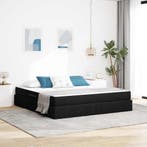 vidaXL Opbergbed met matras met matras Zwart 160 x 200 cm, Verzenden, Nieuw, Zwart