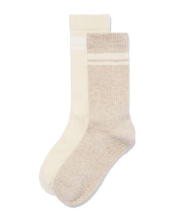 HEMA Damessokken yoga antislip - 2 paar beige 3=40% / 2=20%, Verzenden, Nieuw
