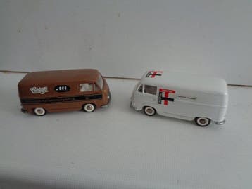 Tekno - Blikken speelgoed - 2 x ford transit 415 top zustand, Nieuw