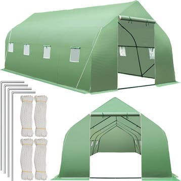 Foliekas in tentvorm met 8 ramen 600x300x205 - groen, Tuin en Terras, Kweekspullen, Verzenden, Nieuw