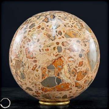 Natuurlijke eerste kwaliteit luipaardjaspis Sphere- 2455.26