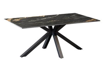 Koffietafel GALAXIE 100cm met sterrenframe keramiek zwart, Ophalen of Verzenden, Nieuw