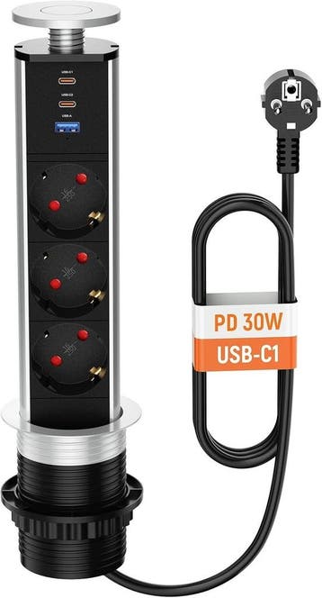 Inbouw stekkerdoos USB-C | Retourdeal 40% Korting, Ophalen of Verzenden, Zo goed als nieuw, Stopcontact