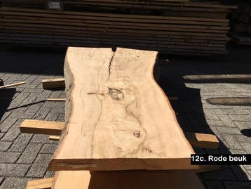Boomstam tafelbladen te koop in diverse houtsoorten uit NL., Doe-het-zelf en Verbouw, Hout en Planken, Ophalen, Eiken, Nieuw, Plank