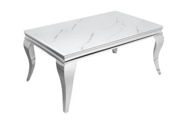 Elegante salontafel MODERN BAROQUE 100cm glazen blad in, Ophalen of Verzenden, Nieuw