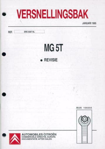 1995 Citroën MG 5T Versnellingsbak Reperatiehandleiding, Auto diversen, Verzenden