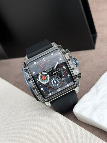 Police - Chronograph Date Transparant Case - PEWGO0052401 -, Nieuw
