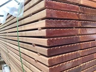 SUPERACTIE  bankiray vlonderplanken 19cm breed 14,95 / m1, Tuin en Terras, Nieuw, 250 cm of meer, Planken, Hardhout