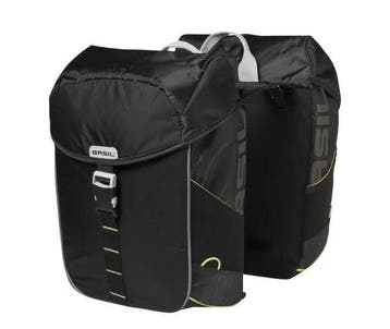 Dubbele fietstas Basil Miles Double Bag 34 Liter - Zwart / L, Fietsen en Brommers, Fietsaccessoires | Fietstassen, Verzenden, Nieuw