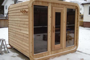 Dundalk Luna Red Cedar Knotty sauna 214 x 244 cm (PD), Ophalen of Verzenden, Nieuw