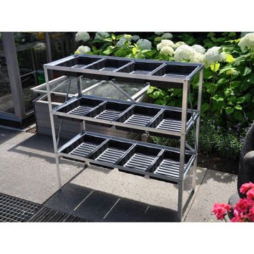 Royal Well Grow Rack 12 kweekrek/tafel - aluminiumgrijs, Tuin en Terras, Kweekspullen, Verzenden, Nieuw