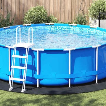vidaXL Zwembad Grondzeil Ø 428 cm (2 mm) Rond Niet-geweven, Verzenden, Nieuw