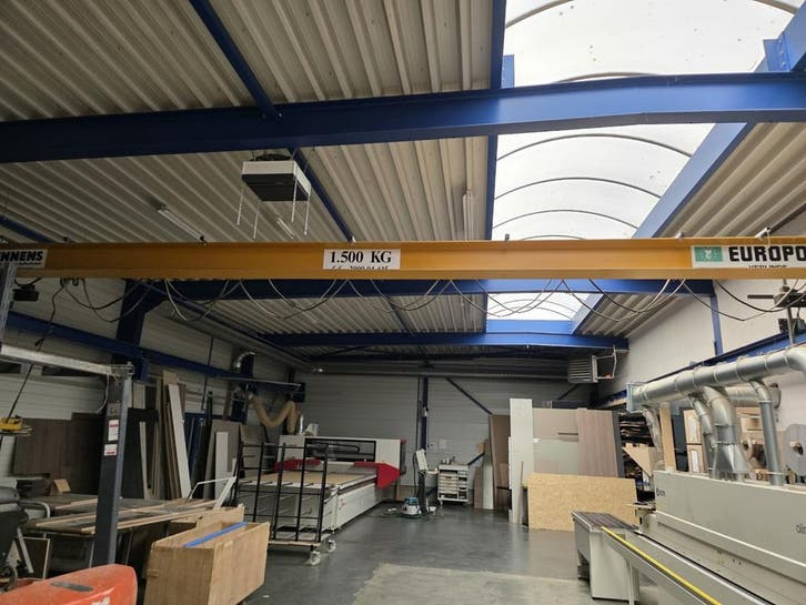 Verlinde enkelligger bovenloopkraan  ±9.500mm x 1.5t 001637U, Doe-het-zelf en Verbouw, Gereedschap | Overige machines, Gebruikt