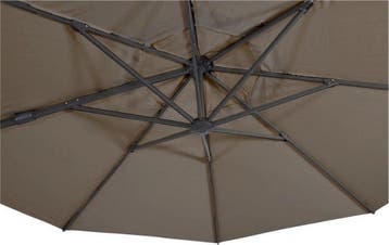 Zweefparasol VirgoFlex Taupe Ø350cm inclusief zware, Ophalen of Verzenden, Nieuw