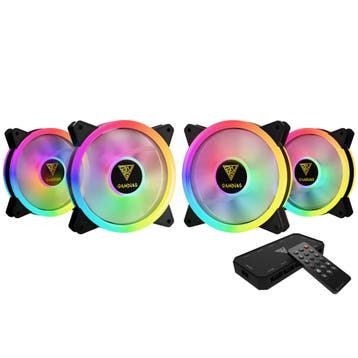 Gamdias 4x 120mm PC Ventilator Fans met aRGB LED verlicht..., Ophalen of Verzenden, Nieuw
